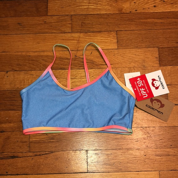 Appaman Stella Bikini Top in Digital Denim Blue, size 12 - Picture 2 of 12